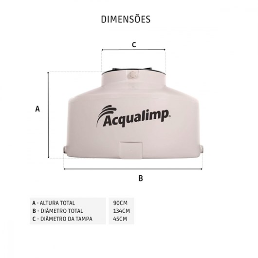 Caixa D`Água De Polietileno Água Limpa 1000l Com Kit Acqualimp - Imagem principal - 69030d77-5119-4190-bde1-65353438d551